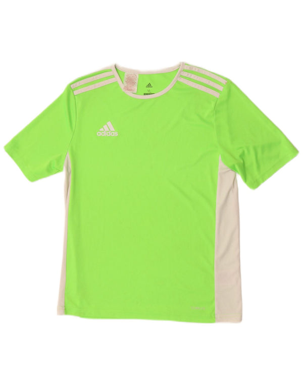 Tricou Adidas Climalite pentru fete Top 13-14 ani mare, verde, colorblock