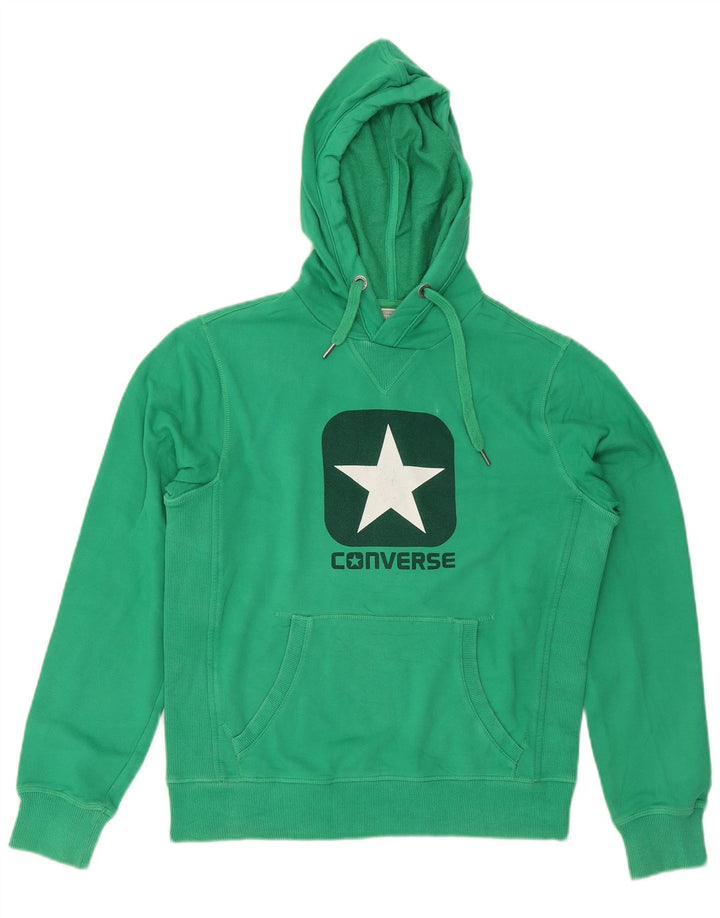 Pulover pentru bărbați Converse Graphic Hoodie, bumbac verde mediu