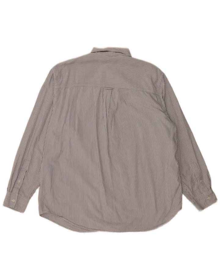 CHAPS Mens Shirt Large Blue Pinstripe Cotton