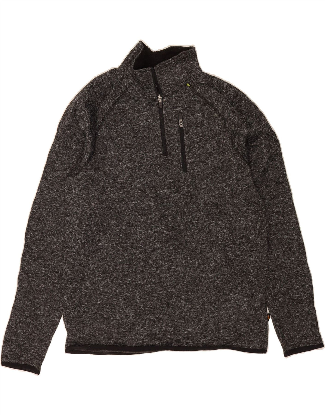 LEE Mens Zip Neck Sweatshirt Jumper Medium Grey Flecked Polyester Vintage Lee and Second-Hand Lee from Messina Hembry 