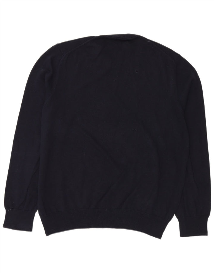 MARKS & SPENCER Pulover pentru bărbați cu gât crew pulover XL bumbac bleumarin