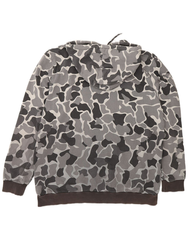 Pulover Adidas pentru bărbați cu glugă, camuflaj mare, gri