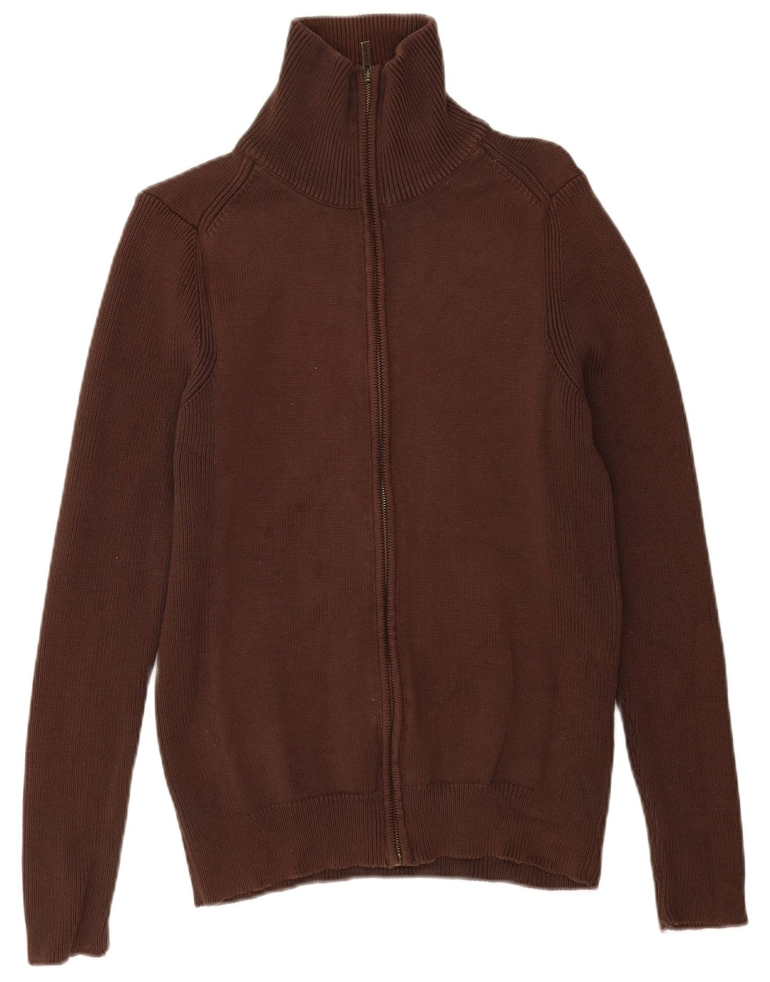 Pulover cardigan pentru bărbați Zara, mare, maro, bumbac