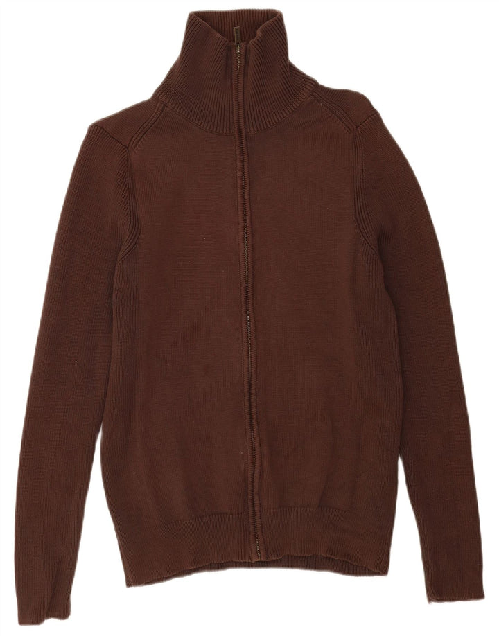Pulover cardigan pentru bărbați Zara, mare, maro, bumbac