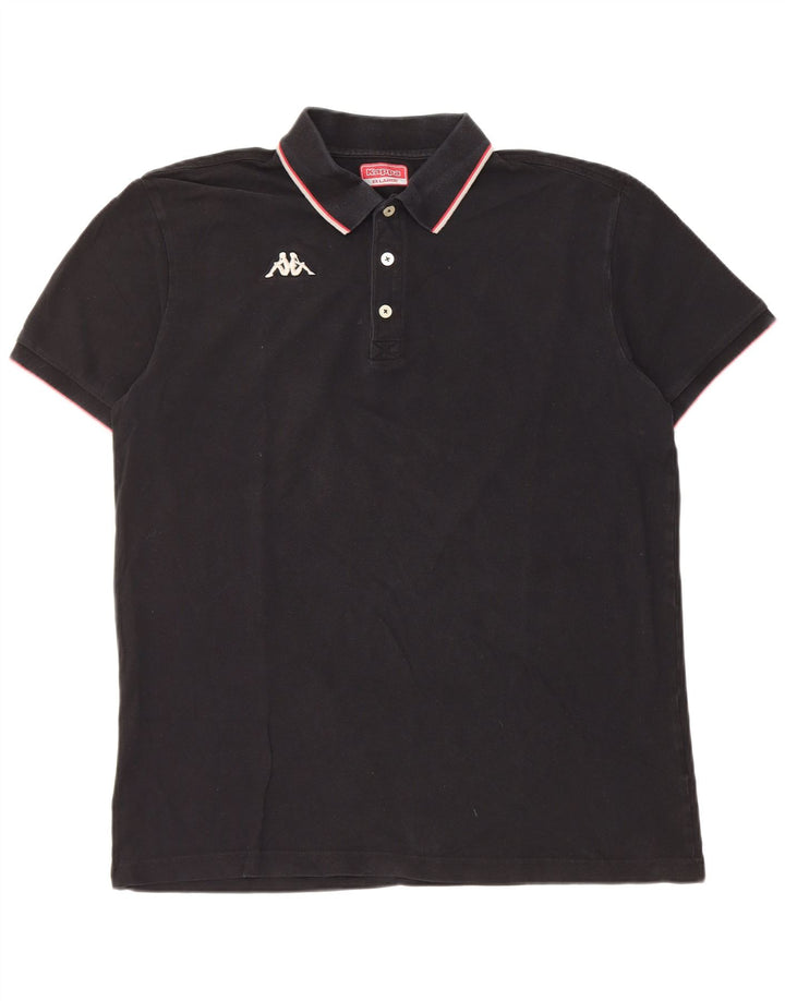 Cămașă polo pentru bărbați Kappa 2XL bumbac negru