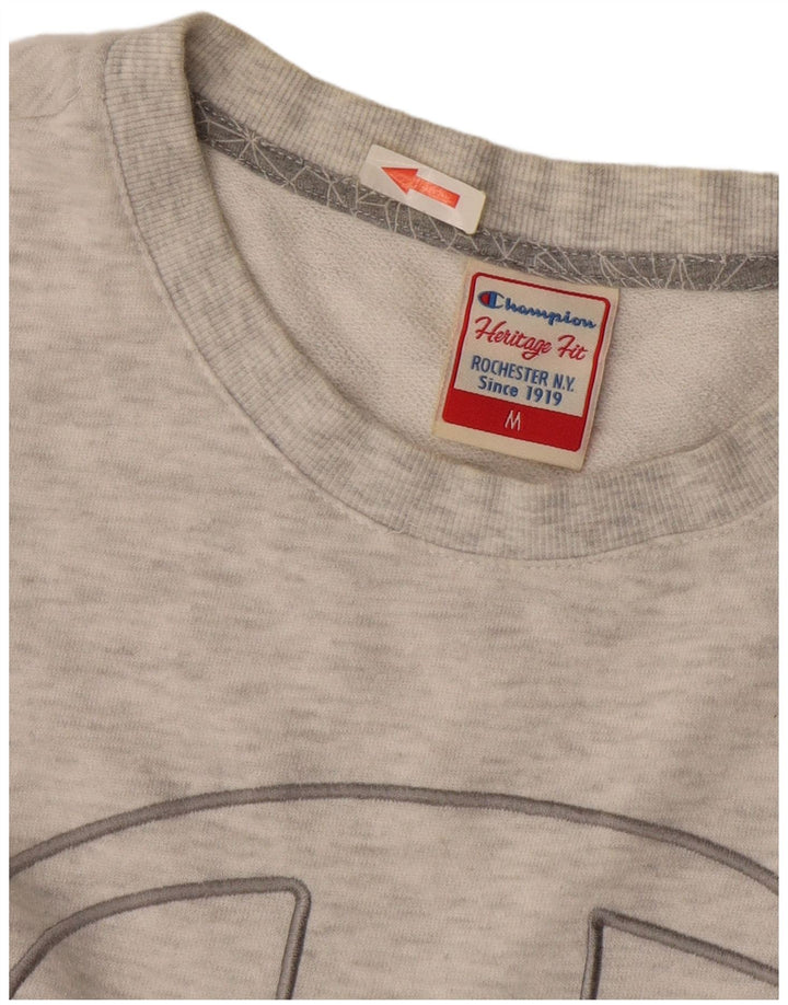 Pulover pentru femei Champion Heritage Fit Graphic Pulover UK 14 Gri mediu
