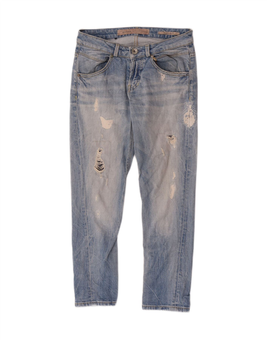Blugi slim pentru femei Guess Distressed W26 L24 Bumbac albastru