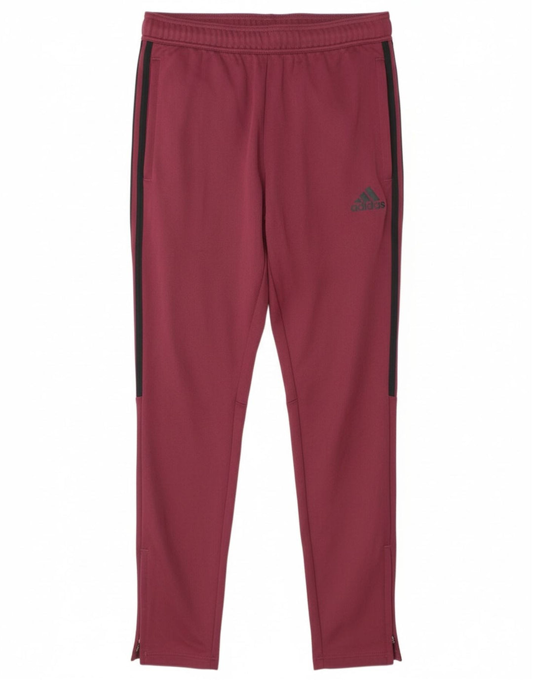 Pantaloni de trening Adidas pentru bărbați, poliester mediu burgundă