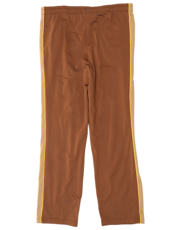PUMA Womens Tracksuit Trousers UK 12 Medium Brown Colourblock Polyester