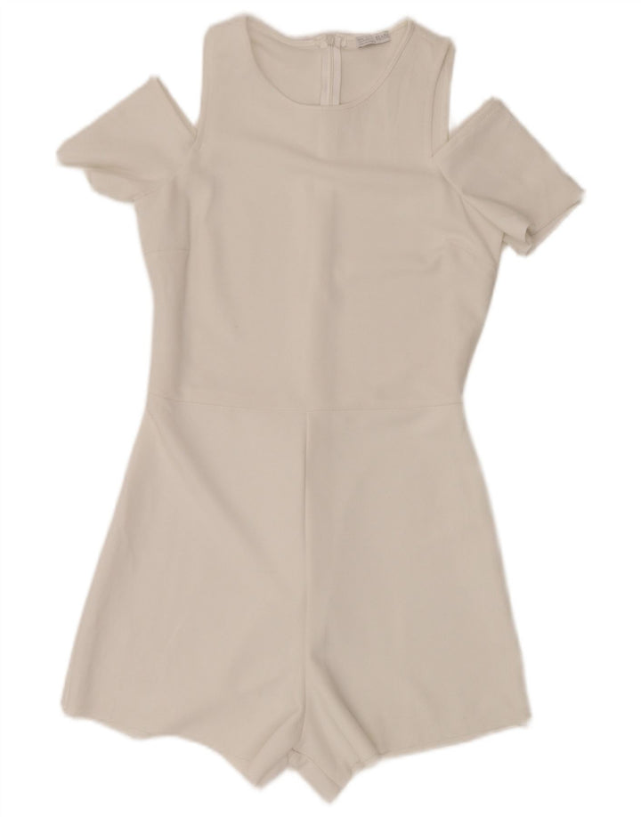 Costum pentru femei ZARA cu mânecă scurtă UK 8 Small W28 White