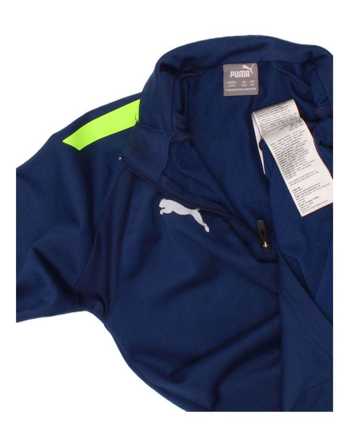 Trening Puma Boys Zip Neck Pullover Top 5-6 Ani Albastru