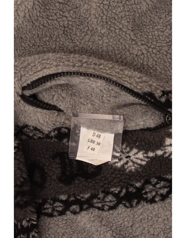 VINTAGE Jachetă pentru bărbați cu grafică reversabilă din lână UK 38 Medium Gri Fair Isle