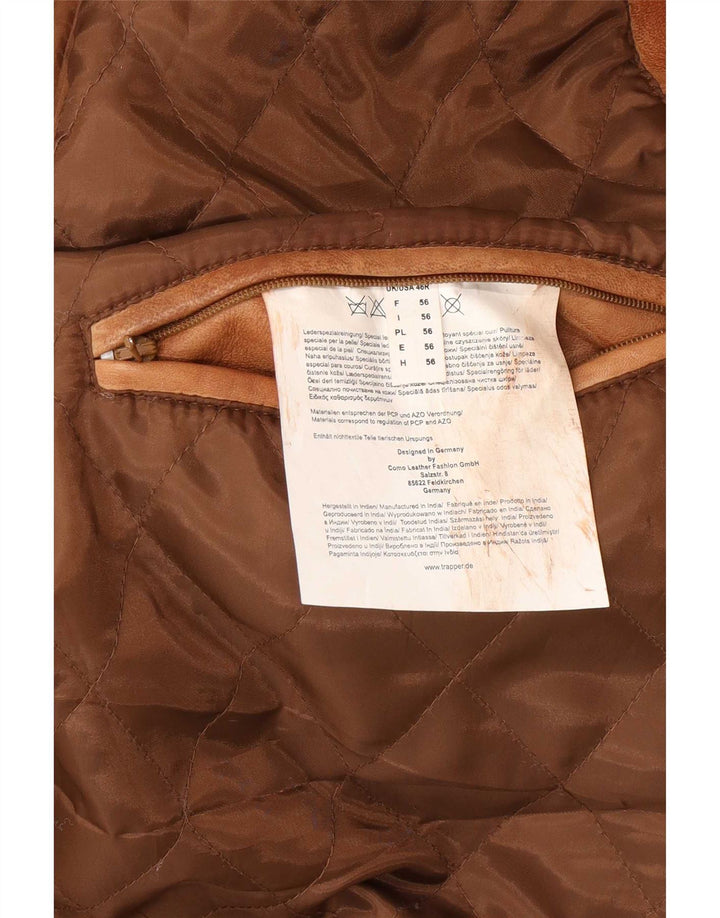 Jachetă de piele pentru bărbați Trapper IT 56 3XL din piele maro