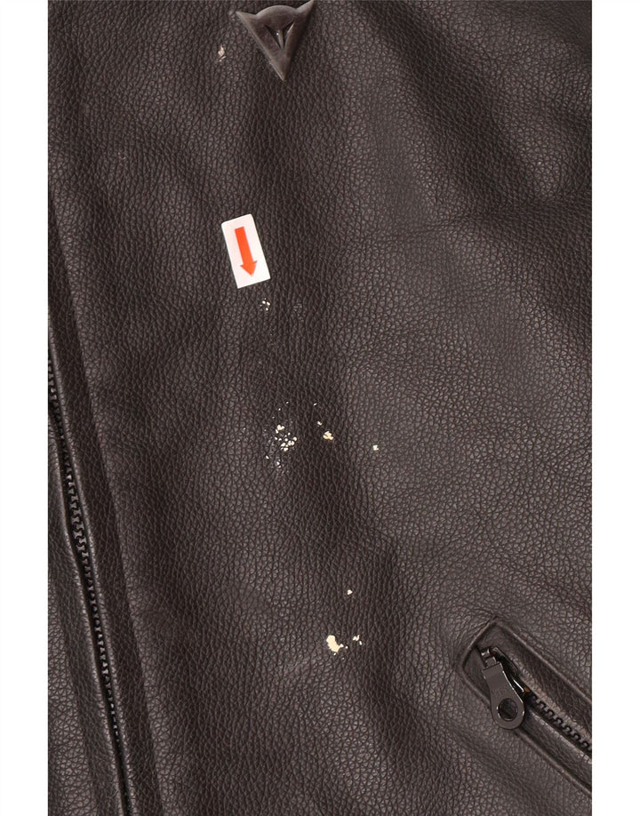 Jachetă pentru bărbați DAINESE Graphic Racer Mărimea 54, mare, neagră, din piele color bloc