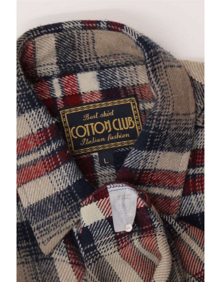 Cămașă pentru bărbați Cotton Club, mare, cu carouri multicolore, acrilic