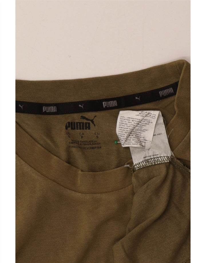 Tricou grafic Puma pentru bărbați Top mic din bumbac kaki