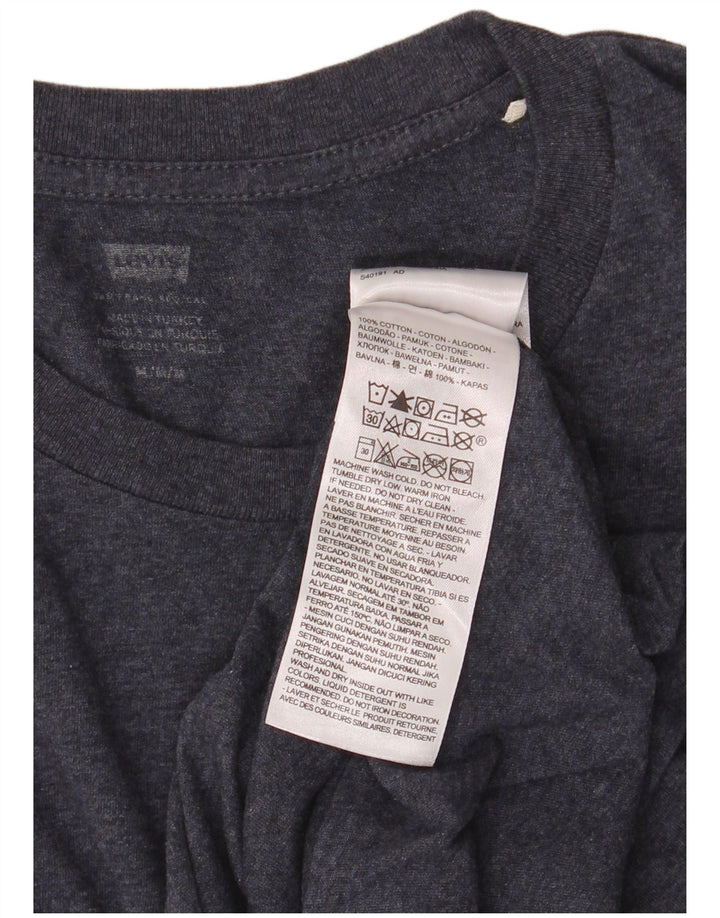 Tricou pentru bărbați Levi's Top mediu din bumbac cu pete albastru bleumarin