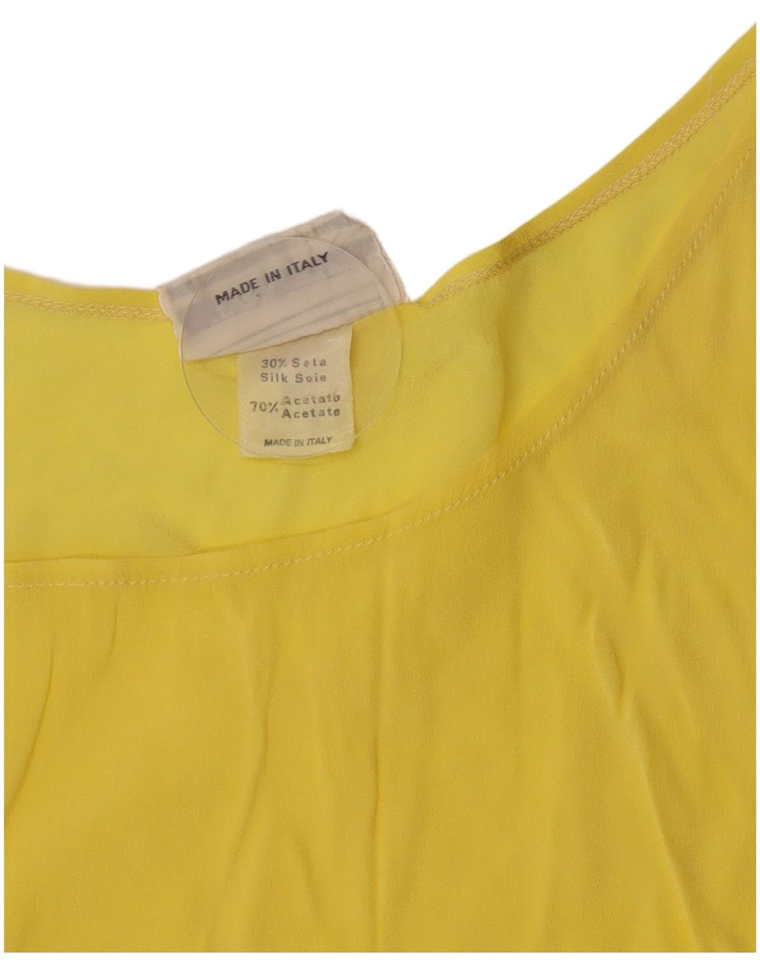 Bluză fără mâneci Crop Vintage pentru femei IT 42 Acetat galben mediu