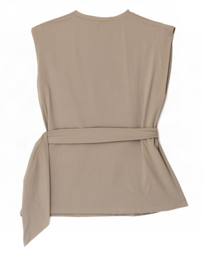 Vest Vest Top Femei Zara UK 14 Medium Gri Bumbac