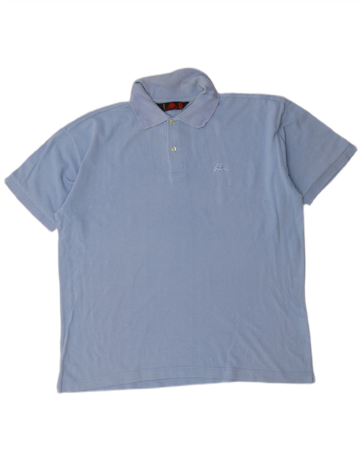 Cămașă polo pentru bărbați Kappa 2XL, bumbac albastru