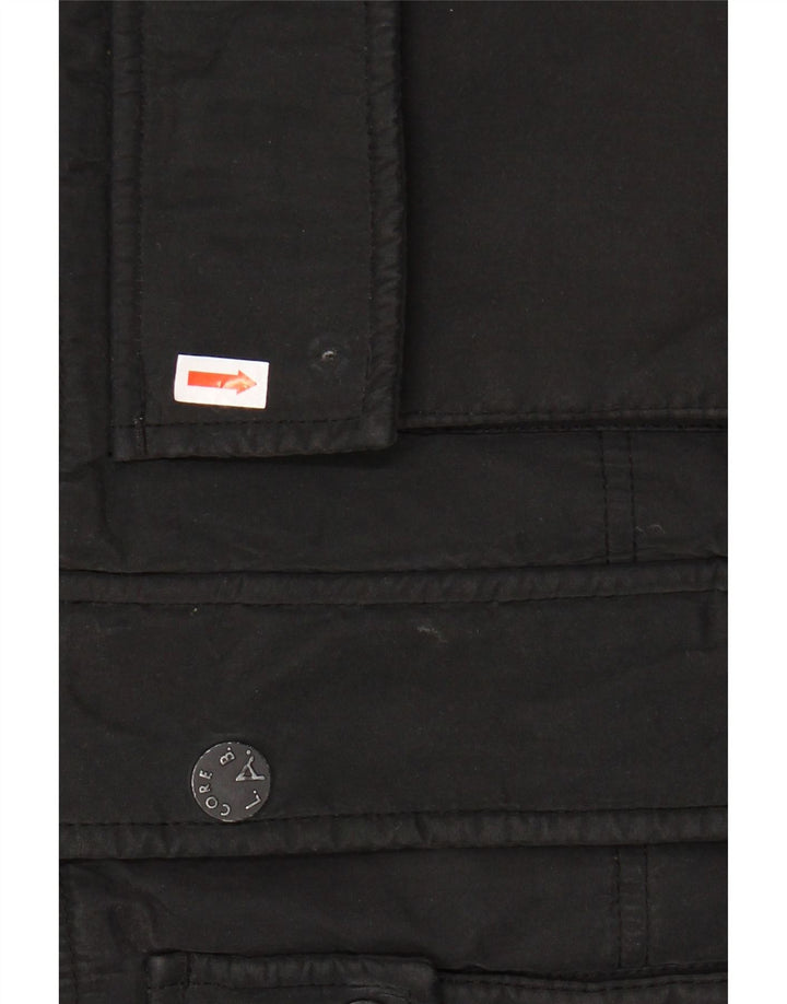 JACK & JONES Jachetă căptușită cu glugă pentru bărbați UK 38 Poliester mediu negru