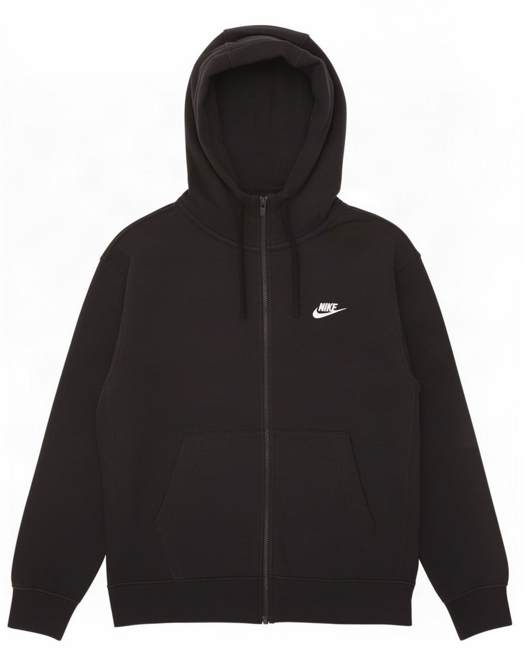 Pulover Nike pentru bărbați, cu fermoar, bumbac mediu negru