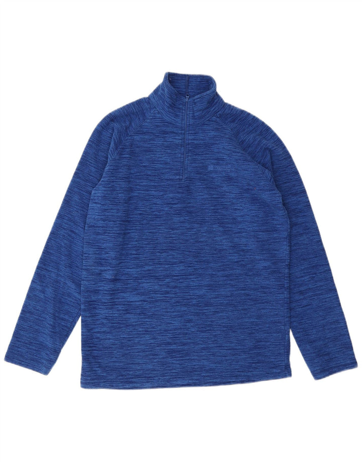 MOUNTAIN WAREHOUSE Pulover pentru bărbați, cu fermoar, cu lână, albastru, pete