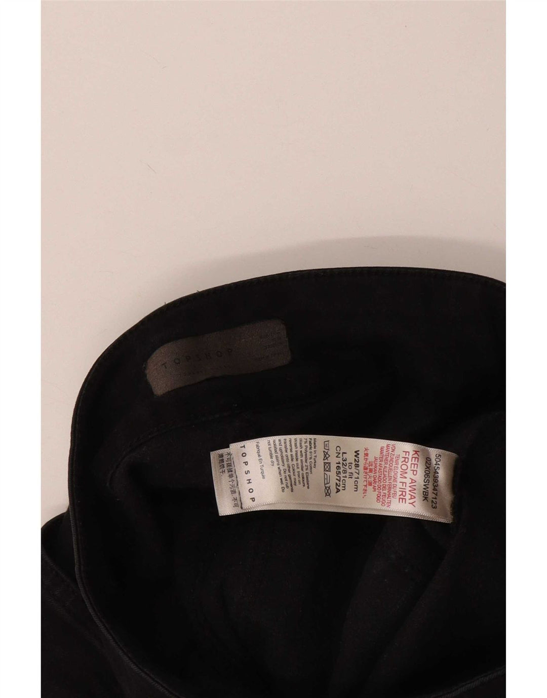 Blugi evazați pentru femei Topshop L28 L32 bumbac negru