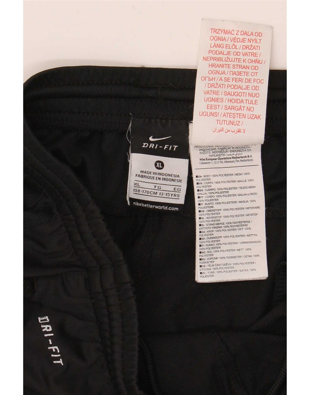 Pantaloni scurți sport Bermude Nike băieți 13-14 ani XL poliester negru