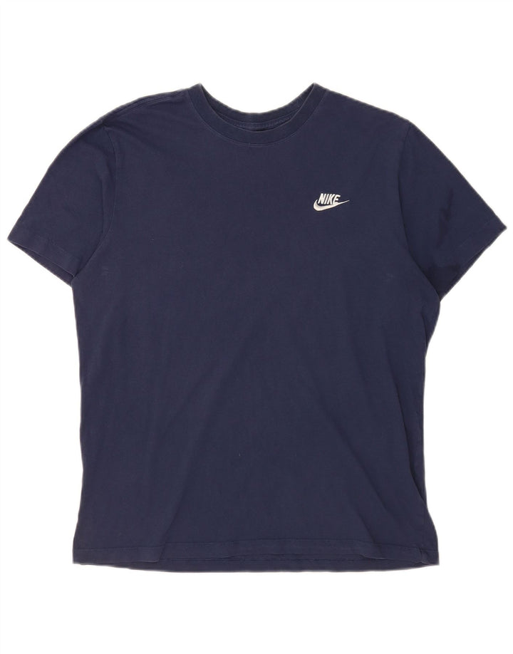 Tricou pentru bărbați Nike Top mediu din bumbac bleumarin