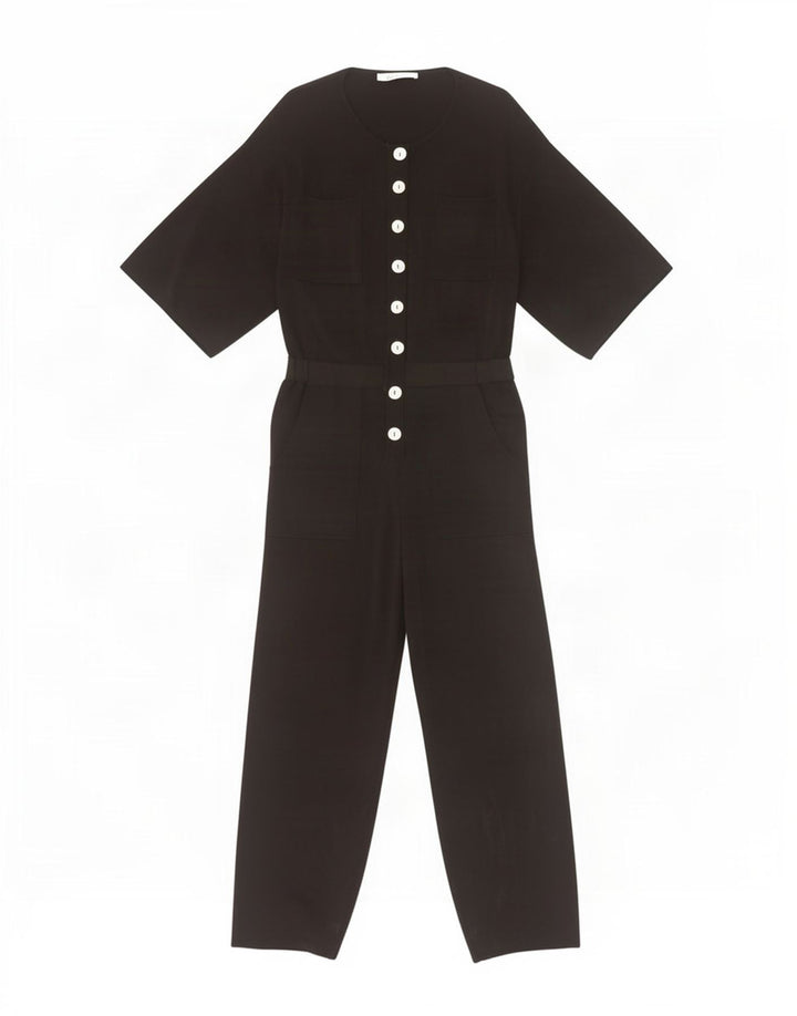Salopetă Zara pentru femei cu mâneci 3/4 UK 14 Medium Negru