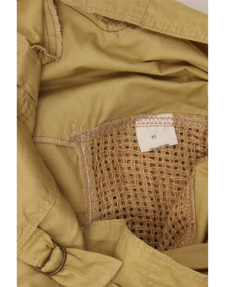Jachetă vintage pentru femei Batwing Bomber UK 14, bumbac galben mediu