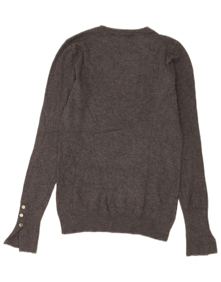 Pulover pentru damă Zara, cu gât turnut, UK 8, mic, gri, viscoză