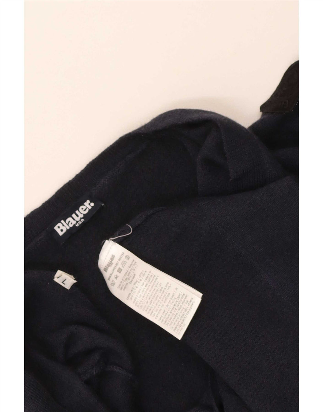 Pulover cardigan Blauer pentru femei UK 14 mare Lână bleumarin
