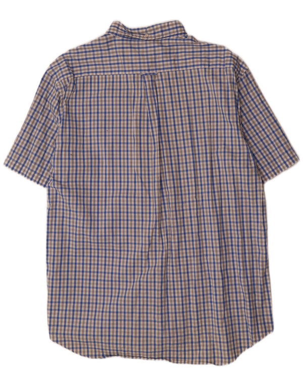 Cămașă cu mânecă scurtă pentru bărbați Gant, cu o formă regulată, mărimea 47/48 19 3XL, albastru Gingham