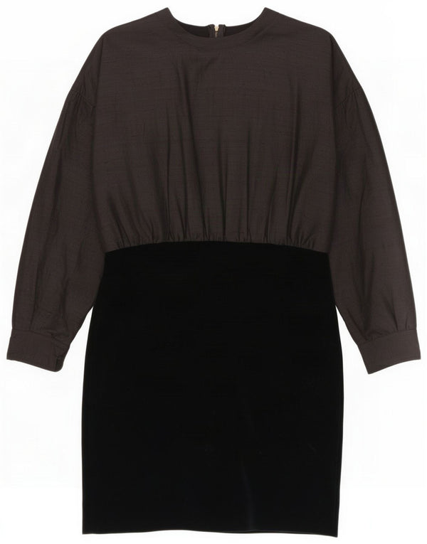 Ferre Rochie cu mânecă lungă pentru femei IT 46 Large Black Colorblock Silk