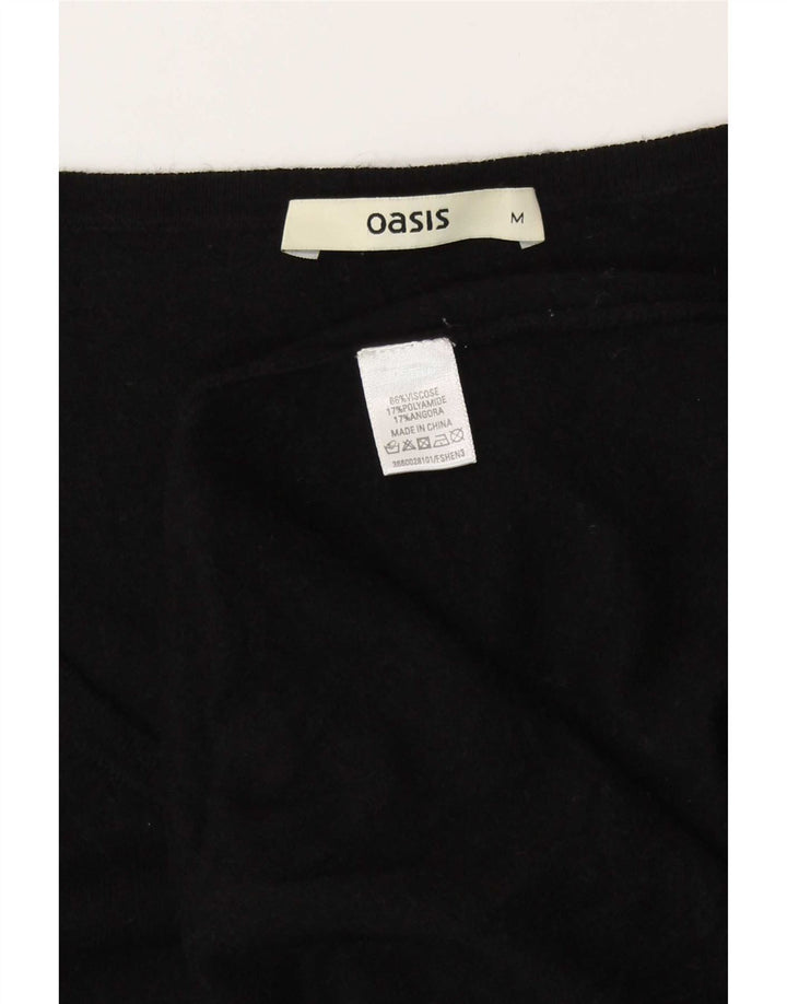 Rochie A-Line Oasis pentru femei cu mâneci lungi UK 12 Medium Black Viscose