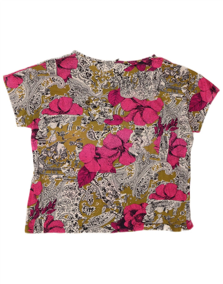 Tricou Vintage pentru femei Top UK 14 Medium Multicolor Floral