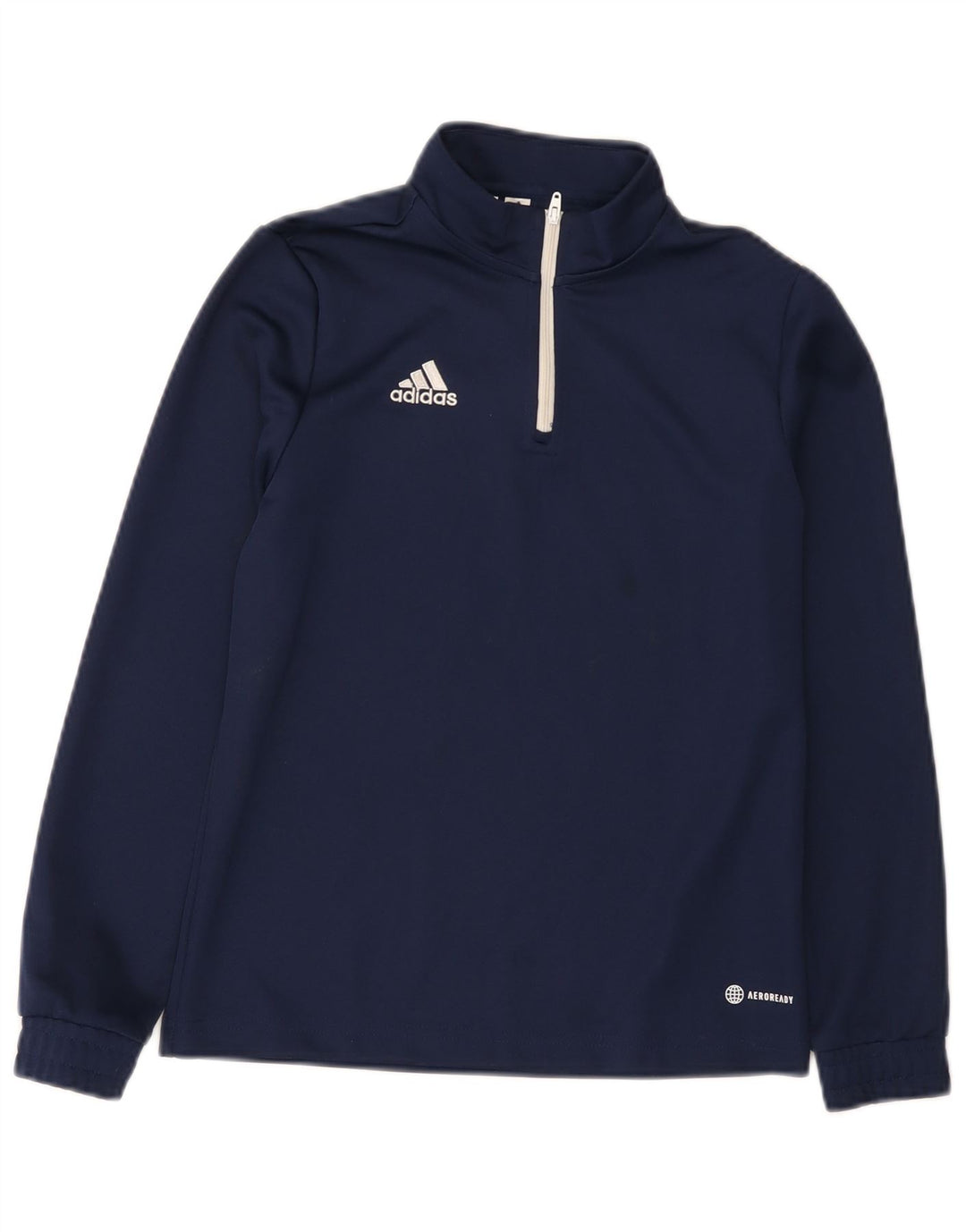 Adidas Boys Aeroready Zip Neck Pullover Trening Top 11-12 ani Bleumarin