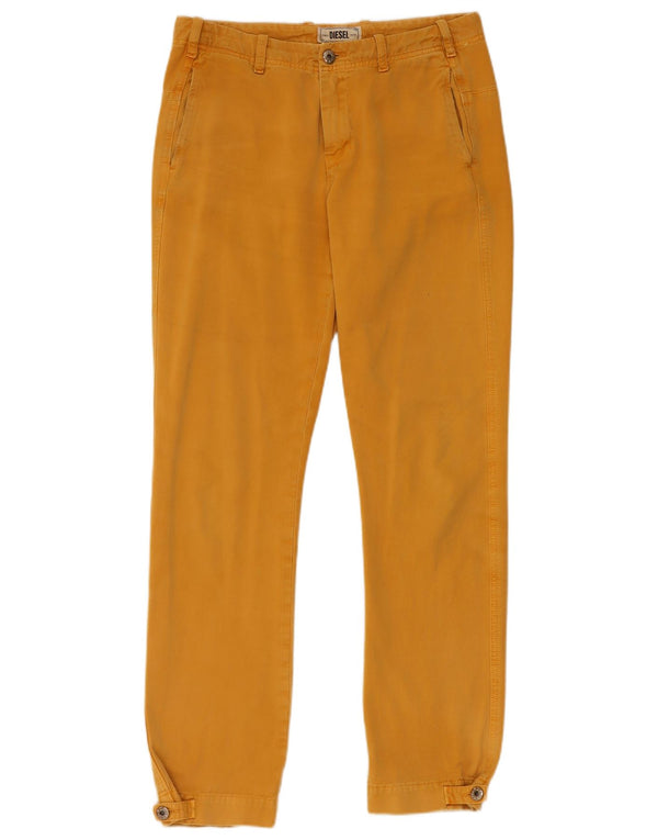 Pantaloni chino drepti pentru femei Diesel L27 L29 Bumbac galben