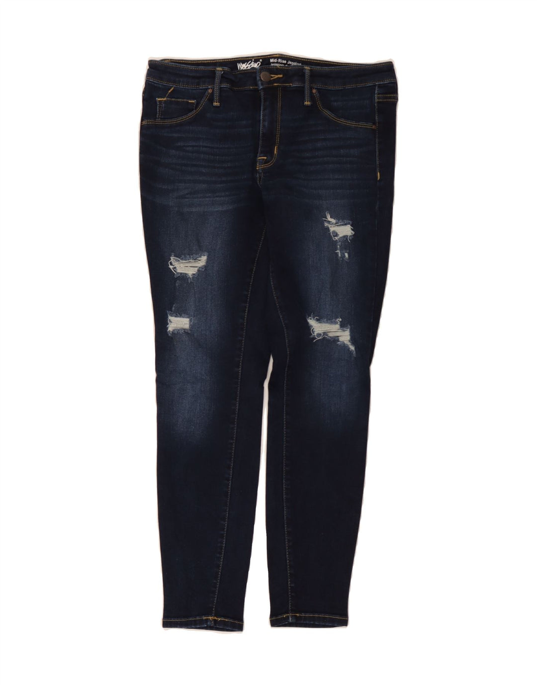 MOSSIMO Womens Distressed Jegging Jeans US 10 Large W30 L27 Navy Blue Vintage Mossimo and Second-Hand Mossimo from Messina Hembry 