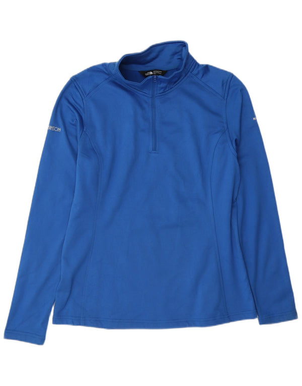 Top de trening The North Face pentru femei, cu fermoar și gât, cu pulover, UK 14, albastru mediu