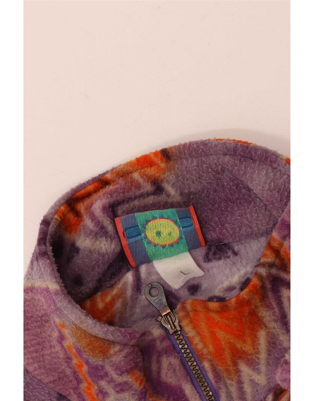Santostefano Jachetă pentru femei supradimensionată din lână UK 16 mare violet geometric