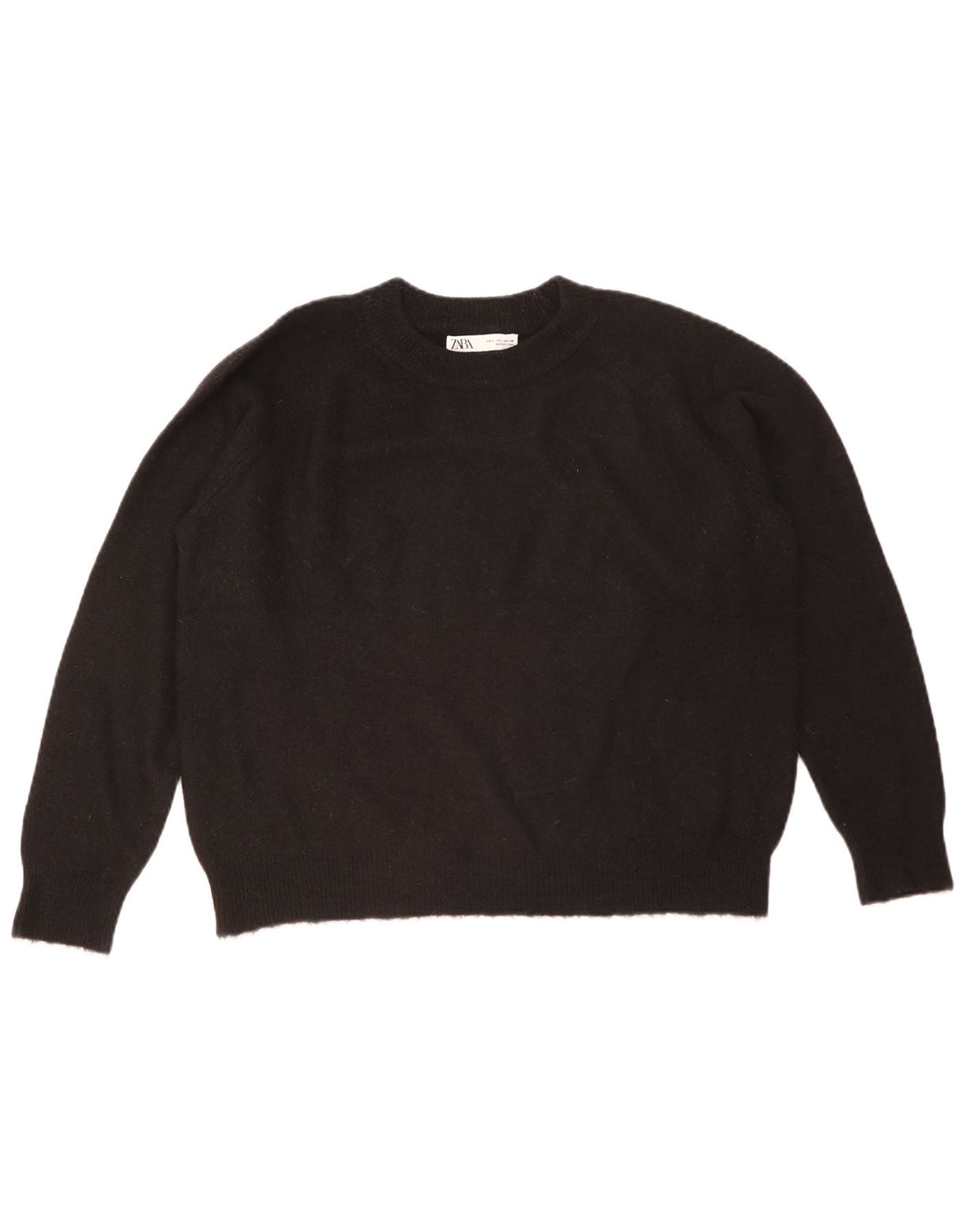 Pulover supradimensionat pentru femei Zara, cu gâtul turn, UK 16, mare, negru