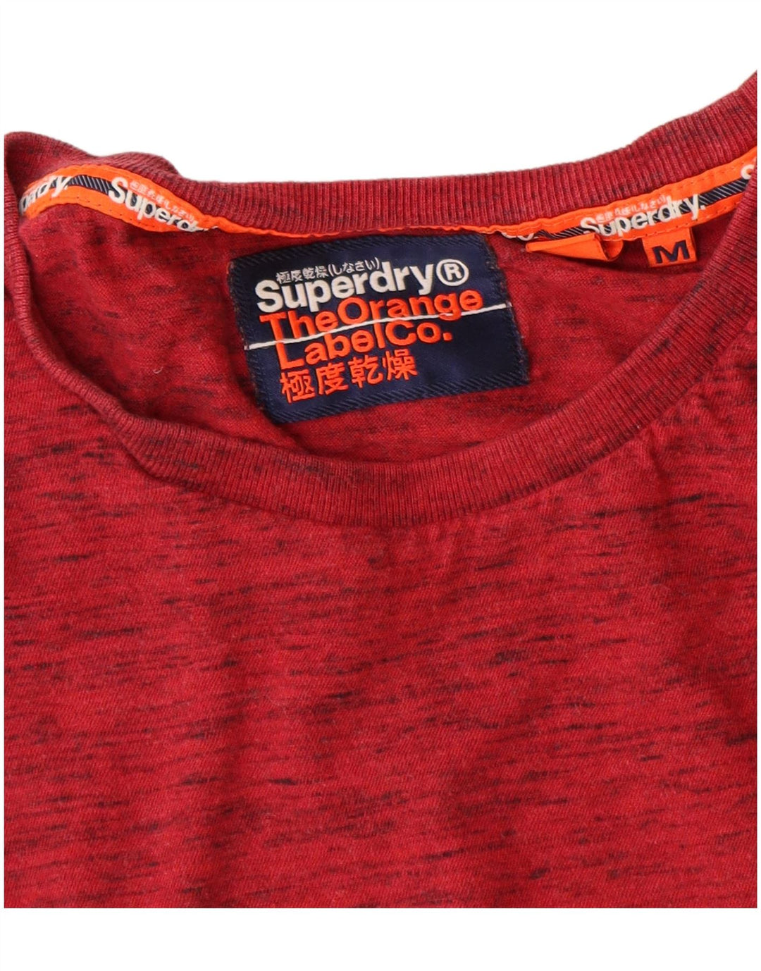 Tricou Superdry pentru bărbați Top, mediu roșu, bumbac cu pete