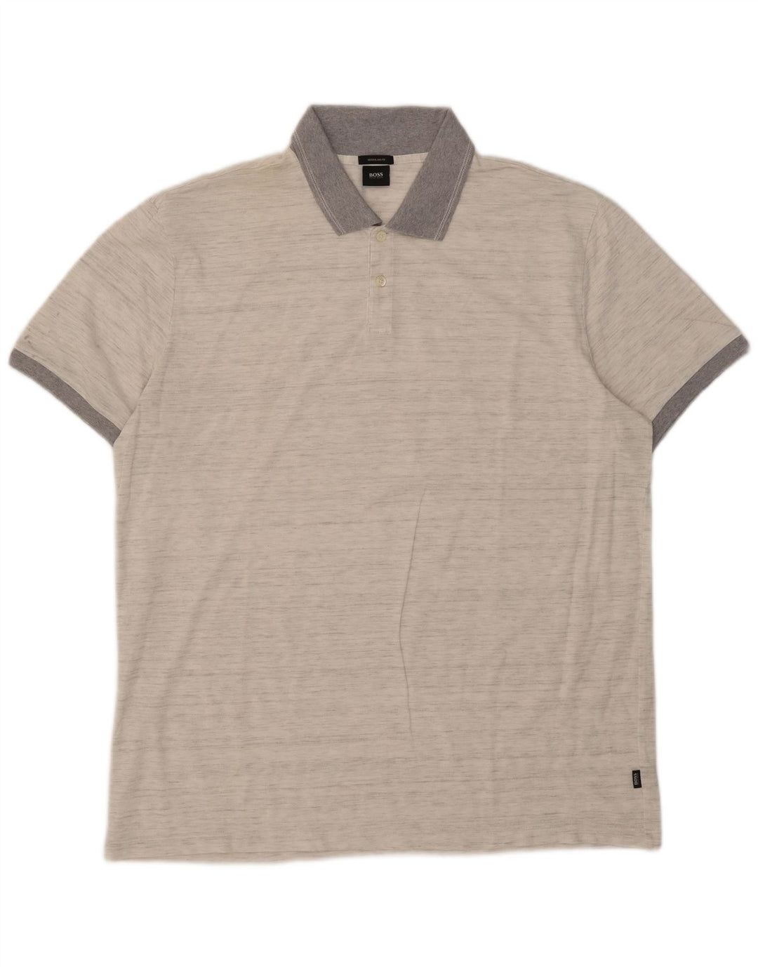 Cămașă polo Hugo Boss pentru bărbați, cu formă regulată, 2XL, gri cu pete