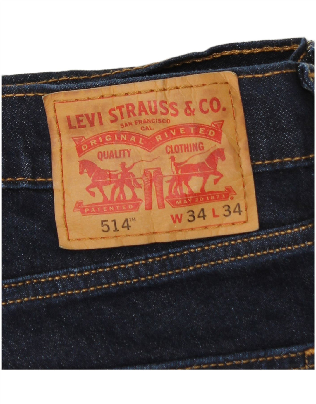 Blugi drepti pentru bărbați Levi's 514 W34 L34 bumbac bleumarin