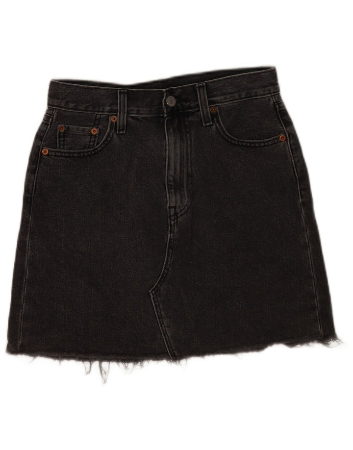 Fusta de blugi pentru femei Levi's W26 Small Grey Bumbac