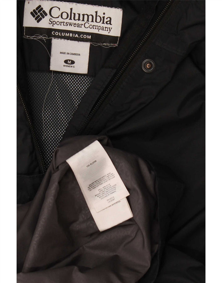 Jachetă de ploaie cu glugă Columbia Omni-Tech pentru femei UK 14 Medium Black Nylon
