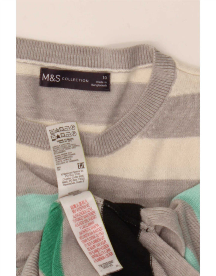 Pulover pentru femei Marks & Spencer cu decolteu triplu UK 10 mic multicolor